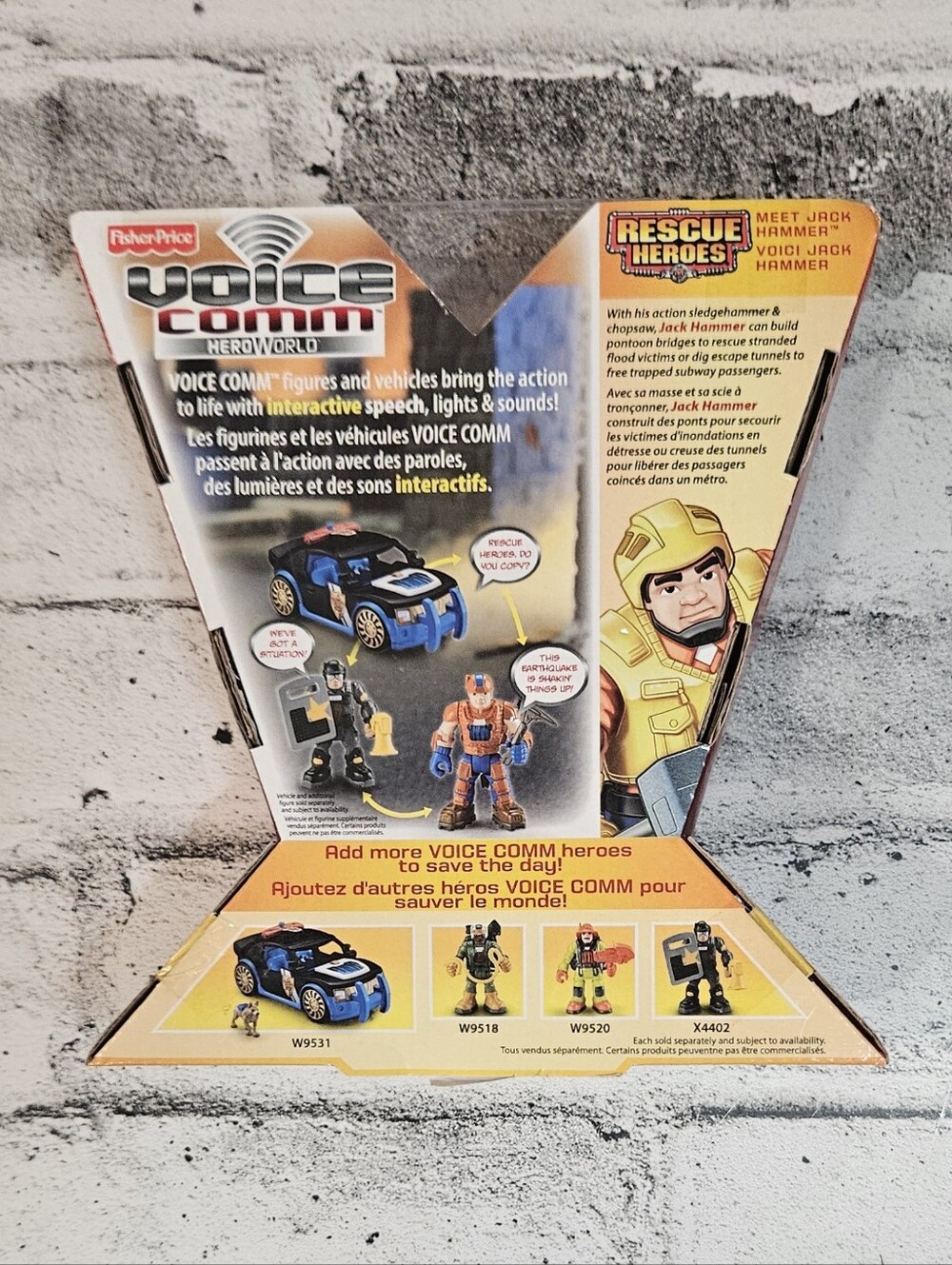 Fisher Price Rescue Heroes Jack Hammer Voice Comm Figure New In Package - Picture 8 of 8